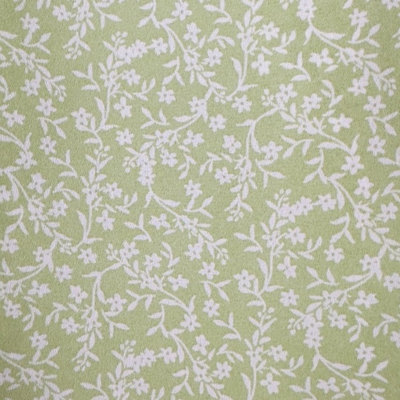 Lush - Sage Green Floral V-Neck Short Sleeve Faux Wrap Blouse Si… - Picture 10 of 13